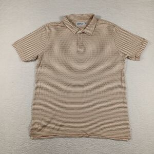 Wellen Shirt Mens XL Tan Polo Striped Hemp Golf Office Huckberry